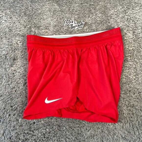 Nike Pro Elite 2" Brief-Lined Running Shorts Size Medium Men Red DA2943-616 - Picture 2 of 5